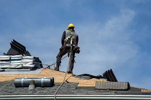 Professional Gutter Installation technician working in Hometown, PA